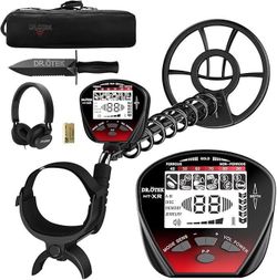 DR.ÖTEK Metal Detector for Adults Waterproof, Professional Gold Detector Kit with High Accuracy, 10" IP68 Coil, Backlight LCD Display, 5 Modes, Advanc