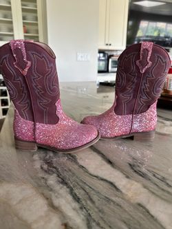 Pink Cow Girl Boots - Toddler Size
