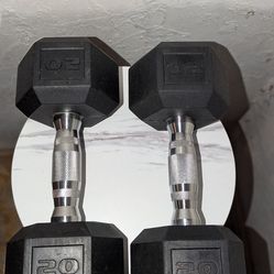 20 Pair Dumbbell Rubber cotted, (used) price negotiable!