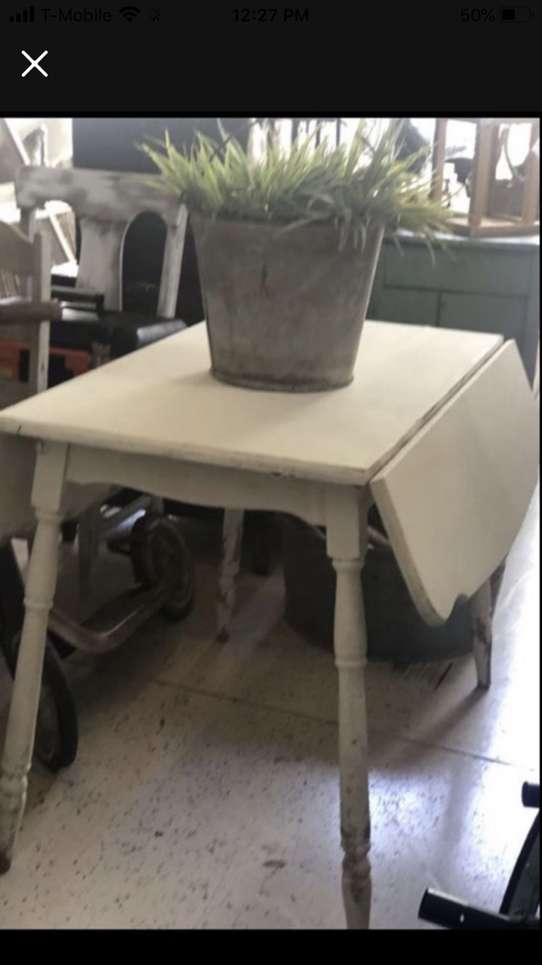 White Chippy Vintage Table