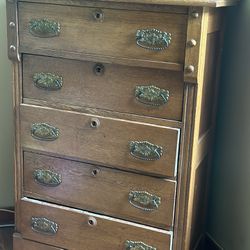 Vintage Solid Oak Dresser