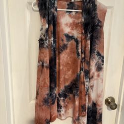 Popana Multicolor Tie-Dye Cardigan