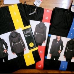 Brand New Women's Jones Of New York Windbreaker Parka In A Pocket Rain Jacket 