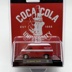 M2 1:64 Scale Diecast Model Car - 1971 Chevrolet Van G10 (Coca Cola)