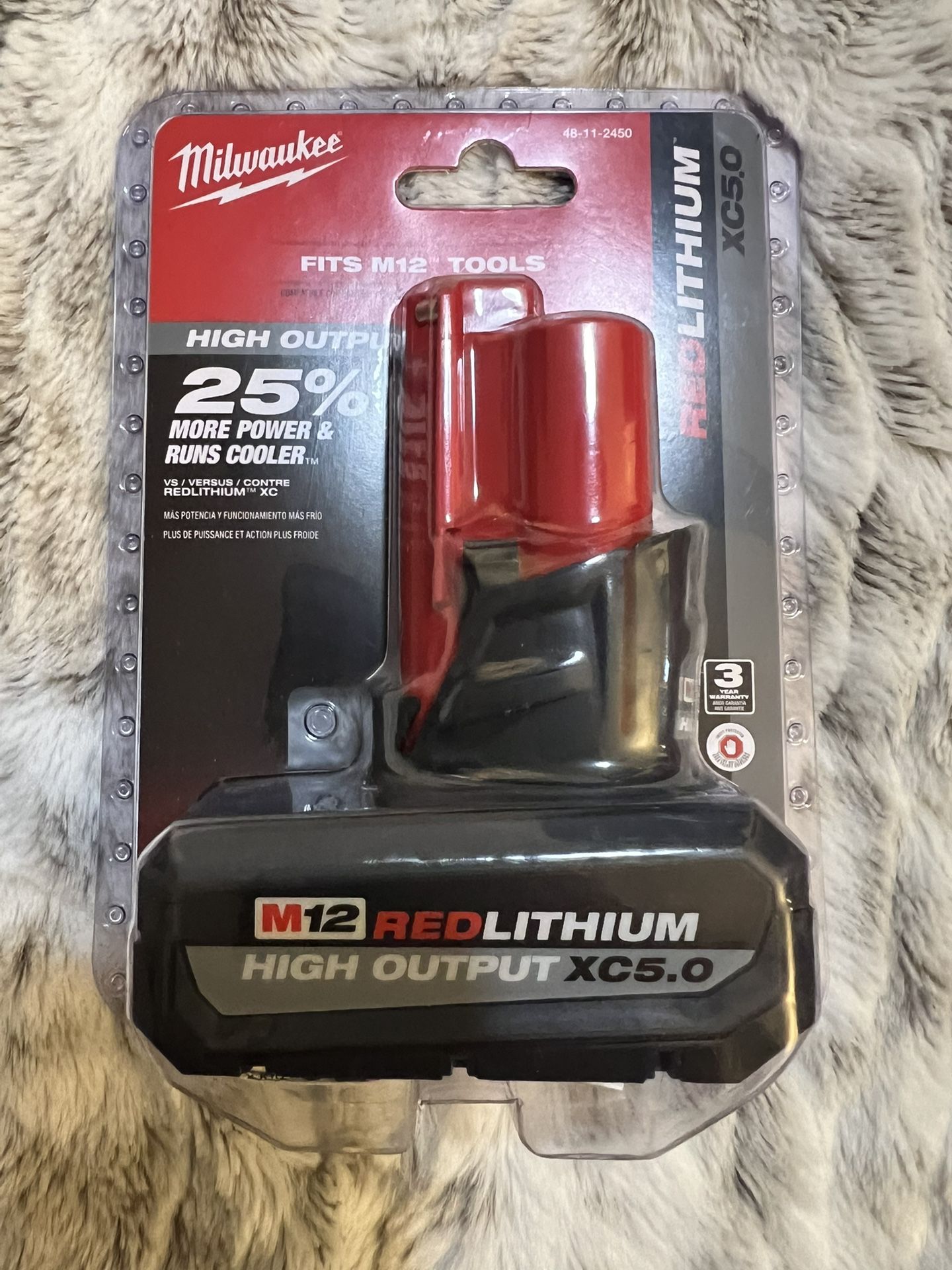 Milwaukee M12 12-Volt Lithium-Ion XC High Output 5 Ah Battery