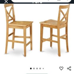 New Oak counter height stools set of 2
$85 for both

Sillas de madera para barra nuevas $85 por las 2