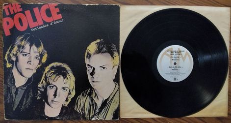 VINTAGE (1979) THE POLICE "0UTLANDOS D'AMOUR" DEBUT VINYL RECORD