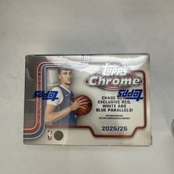 2025-26 Topps NBA Chrome Basketball Trading Card Value Box