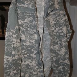 CAMO Jacket, ARMY ACU FRACU Combat Uniform Jacket, Fire Resistant, Medium X Long !
