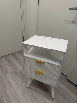Nightstand with LED lights and charging port