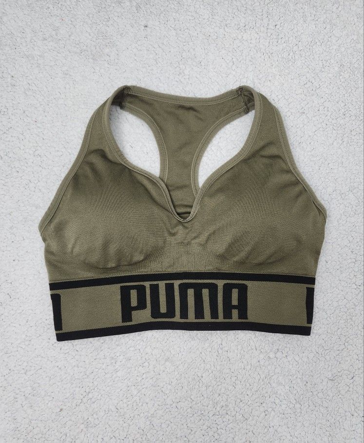 ✅️ Military Green PUMA Sports Bra• Size M• Great Condition• $7firm