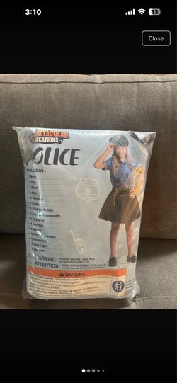 Sktacular Creations Girls Police Costume Set