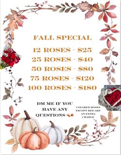FALL FLOWER SALE!!