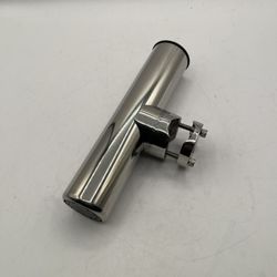 1" to 1.25" Rail Mount Clamp-on Fishing Rod Holder, Stainless Steel