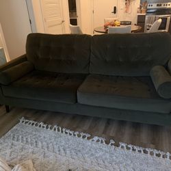 Mid century Style Green Sofa