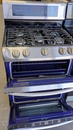 Gas double oven five burners stove delivery available fee depends on address 🏠🛣️🚛