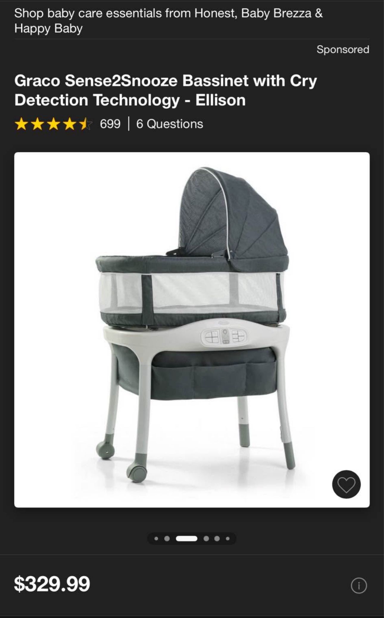 Graco Sense2snooze Bassinet