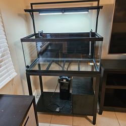 40 Gallon Breeder Tank With Stand And CannisterFilter. Used.