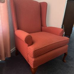Classic Wingback Accent Chair – Solid Wood, Very Comfortable
