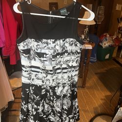 Black And White Floral Dress