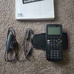 TI-86 Calculator, book and cables