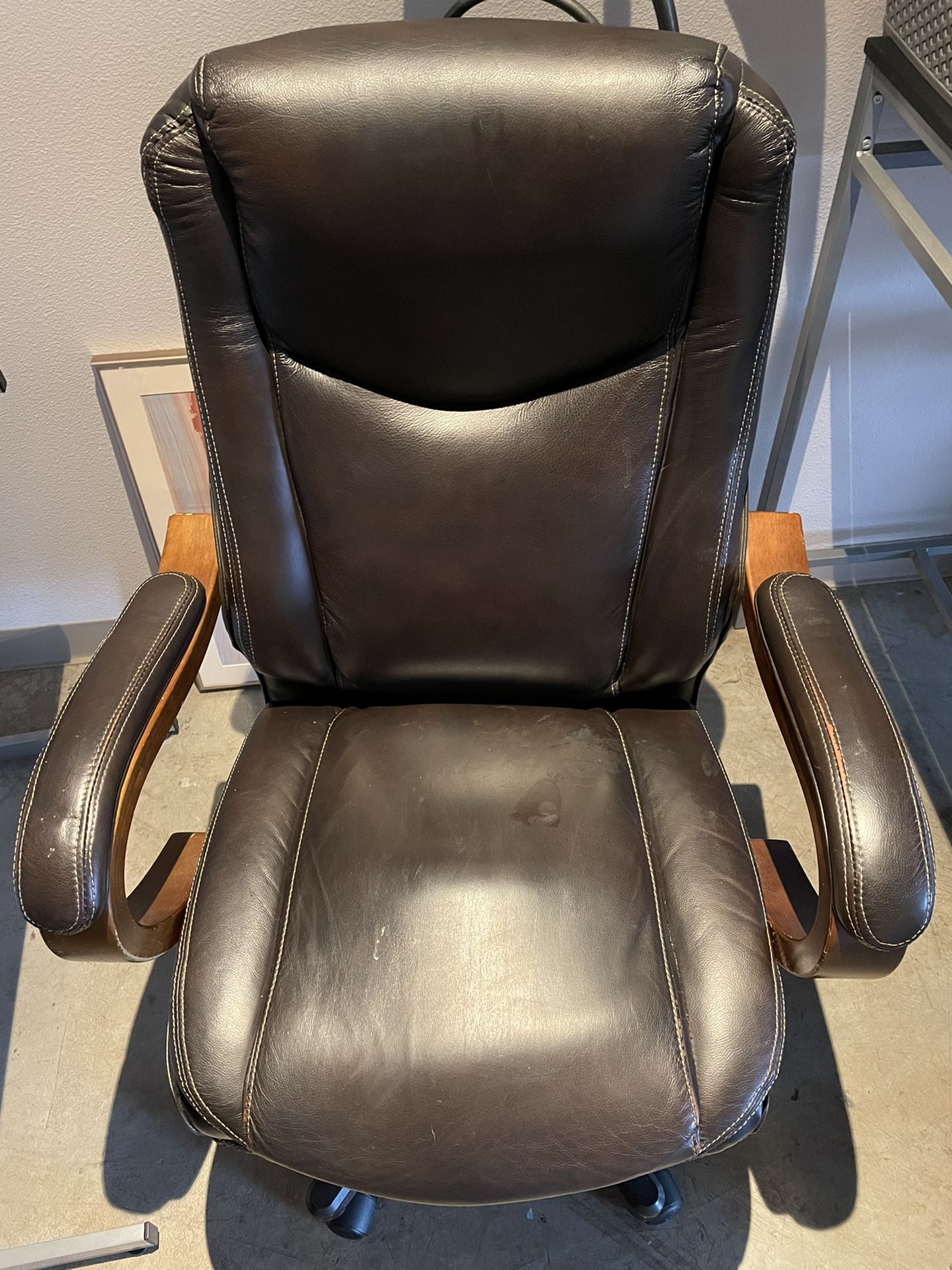 Dark Brown/ Wooden Office Chair 