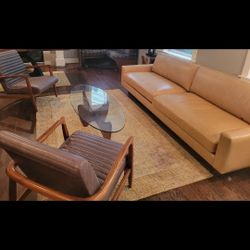Room & Board Leather Sofa 102"
