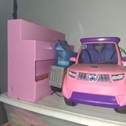 Barbie car and doll accessories