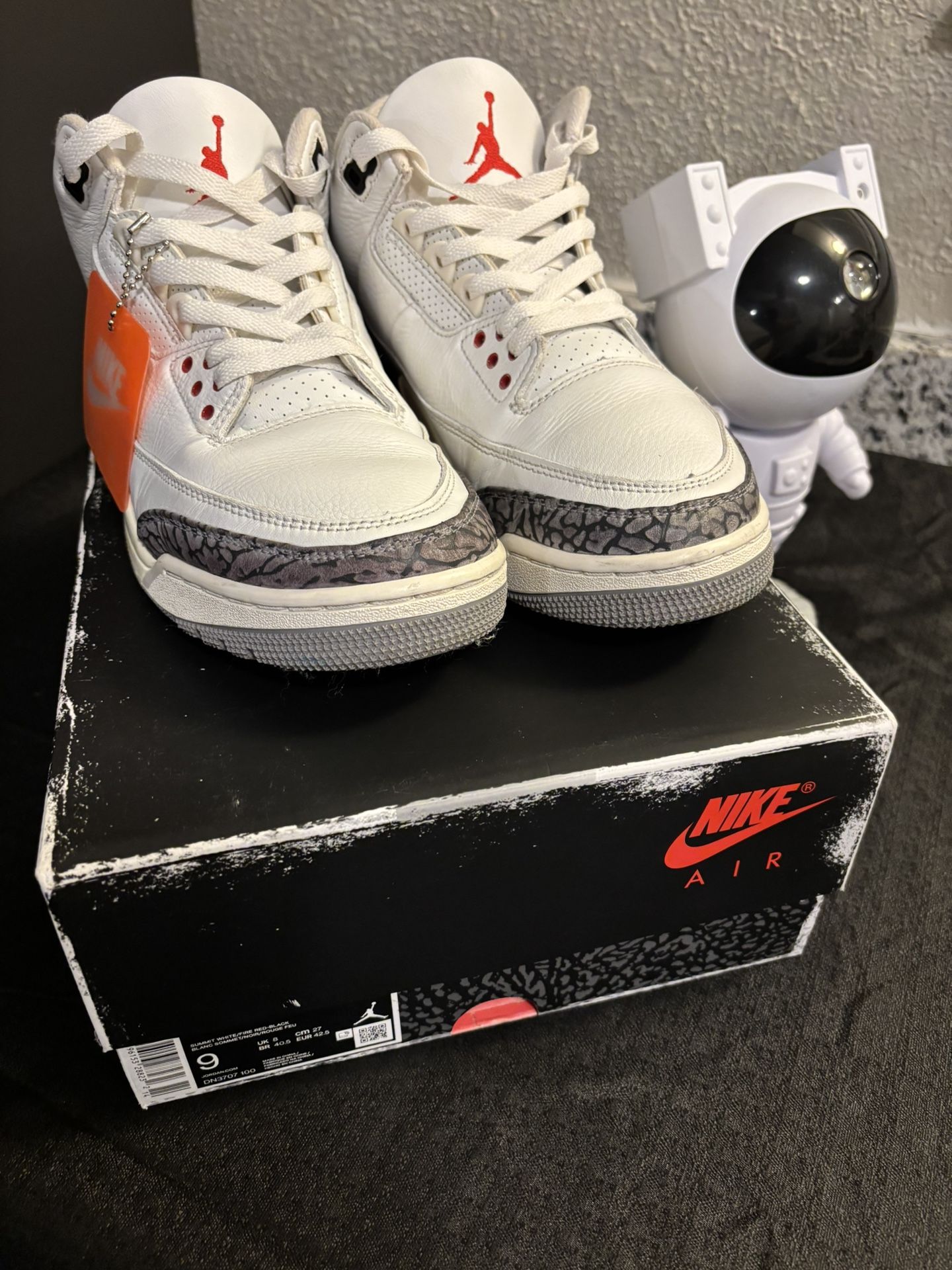 Jordan 3 Retro White Cement Reimagined Size 9