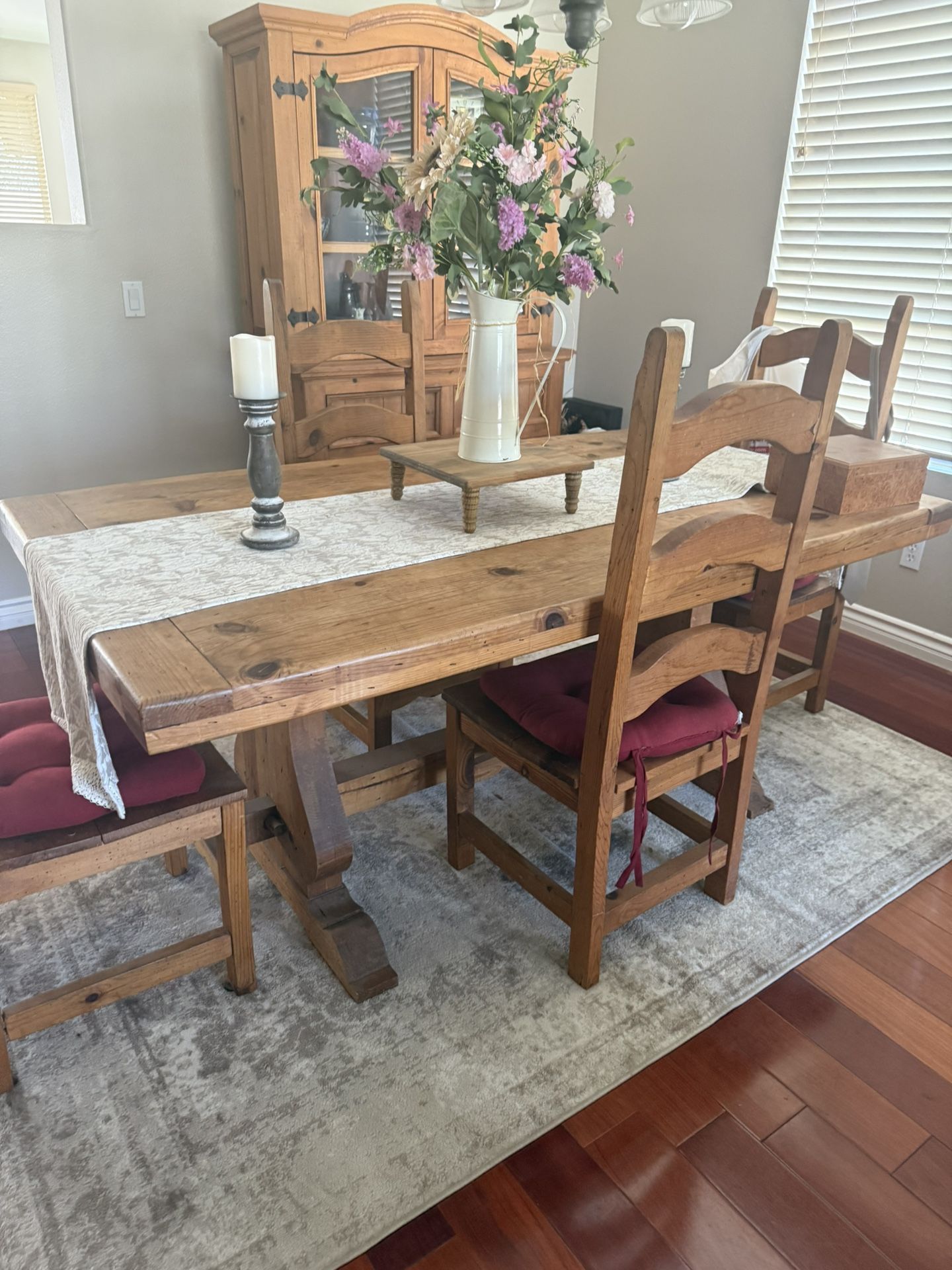 Table, Chairs, And Hutch
