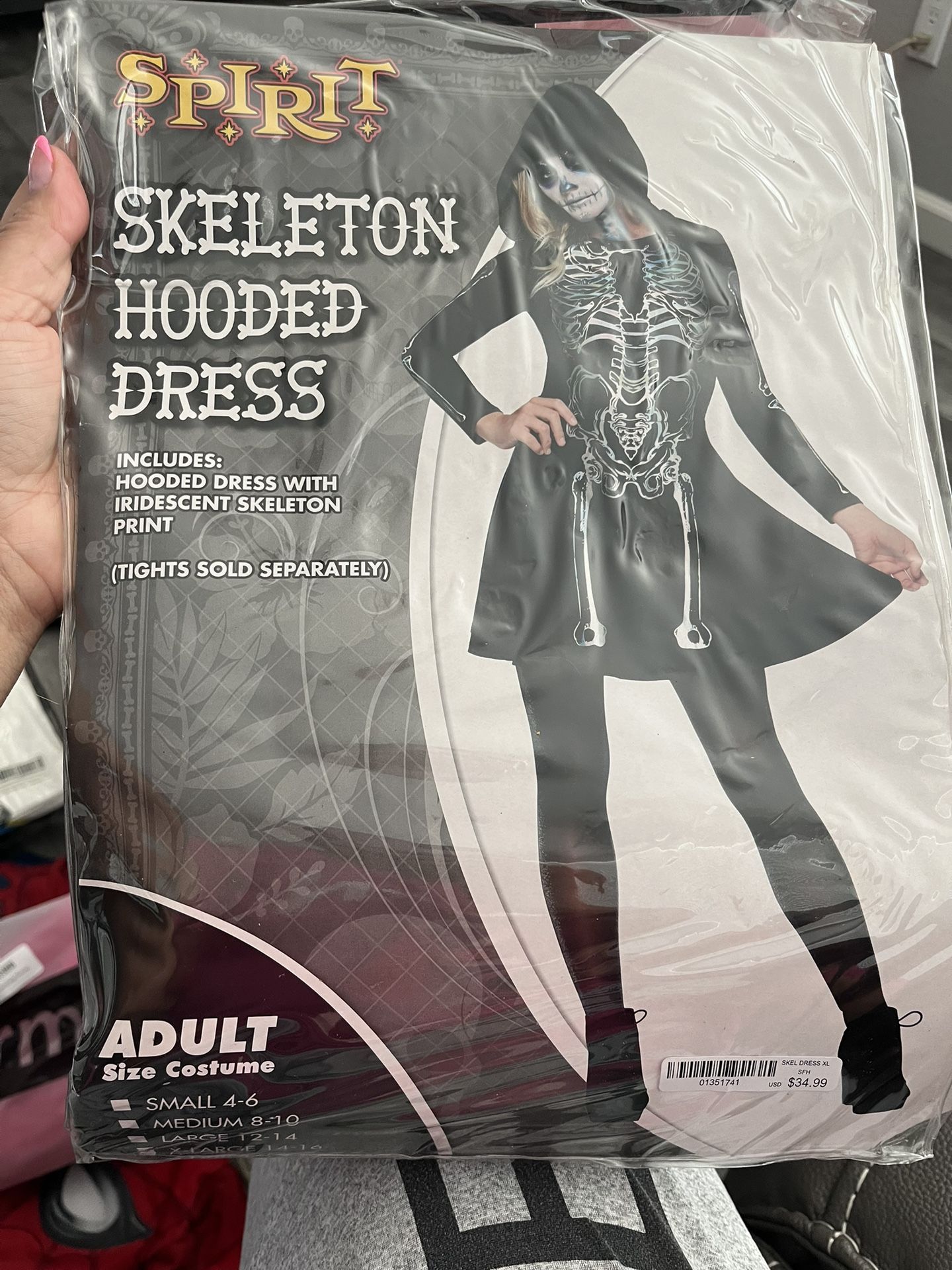 Skeleton hood dress