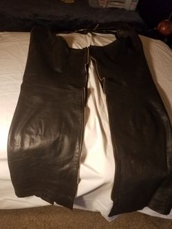 Leather Motorcycle Chaps 34"x32"