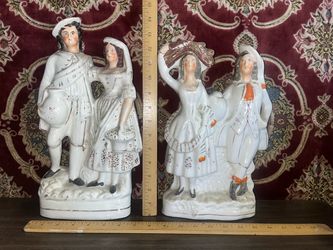 Antique English Porcelain Figures Staffordshire Area England