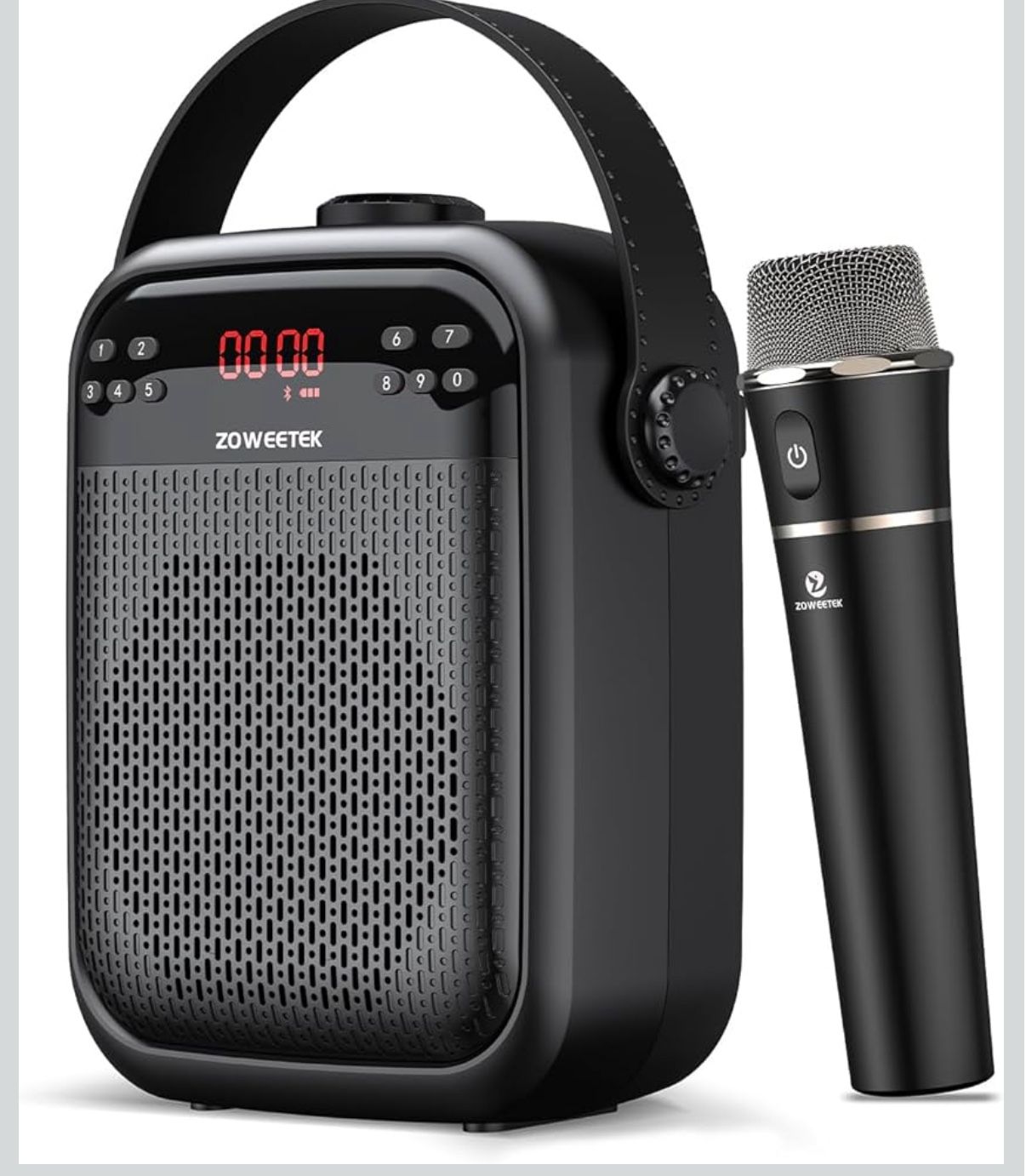 ZOWEETEK Voice Amplifier with Wireless Microphone Handheld, Wireless Voice Amplifier for Teachers, Buletooth PA System Speaker and microphone,Portable