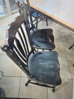 Solid wood dining table 4 chairs...free
