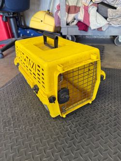 Yellow Plastic Pet Travel Carrier