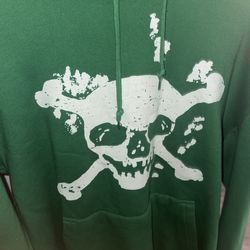 Green skull hoodie