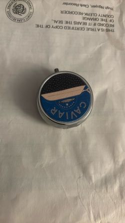😎Cool 🫦Chic💅 Caviar Round Metal 💊 Pill Box
