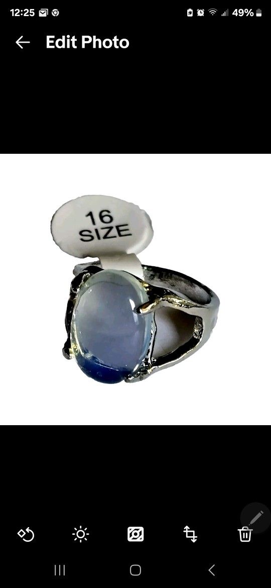 MOONSTONE NEW SILVER SIZE 6 TRENDSETTER STYLE NEW RING