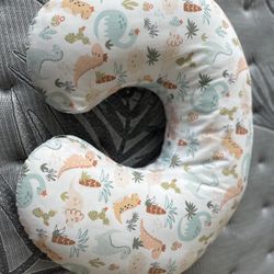 Ergonomic Nursing Essentials for Bottle and Breastfeeding, Firm Fiber Fill, with Removable Pillow Cover, Machine Washable