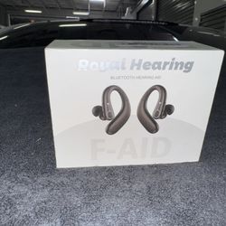 Royal Hearing F-AID Wireless Bluetooth Rechargeable Ear-Hook Hearing Aid - Black