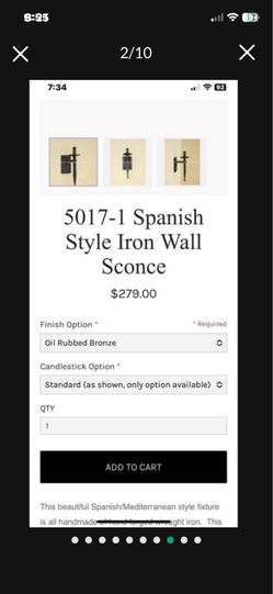 Pair Of Extremely Fancy Wall Sconce Paid $590