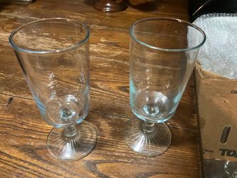 Light Blue Crystal Ice/Water Goblets