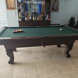 Pool Table - Balls And Cues Included