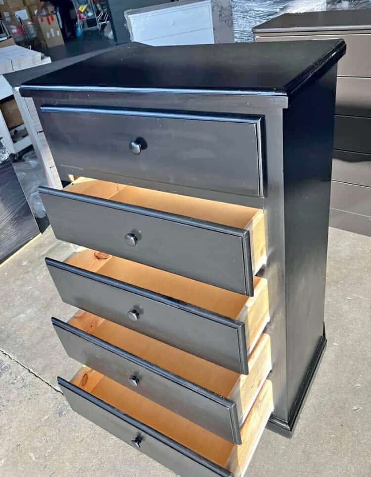 Pinewood 5 Drawers Color Black