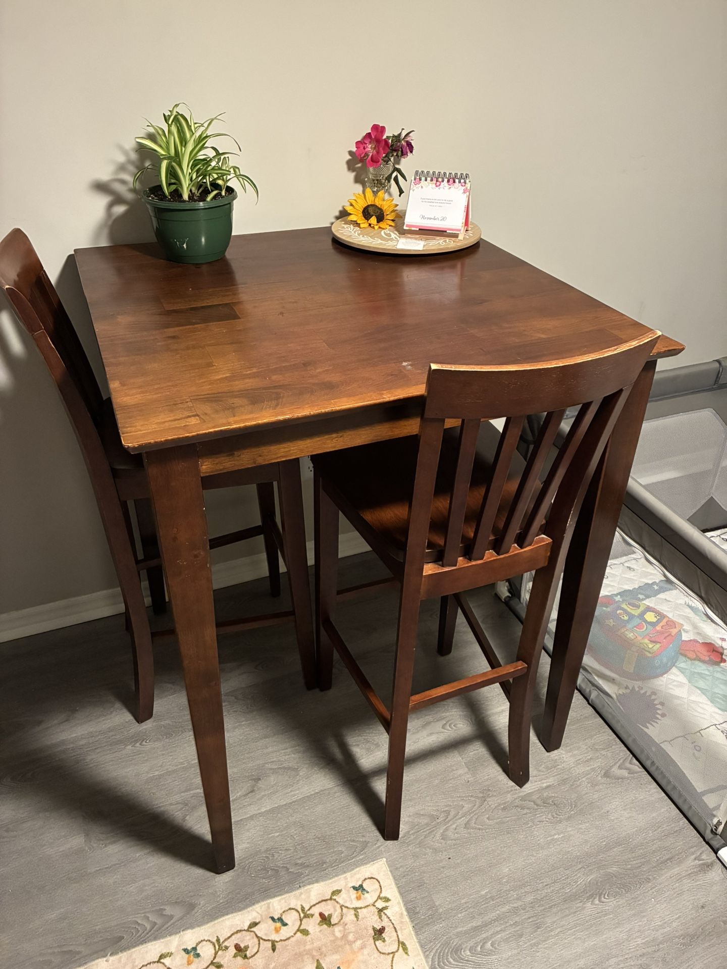 High Top Wooden Bistro Table
