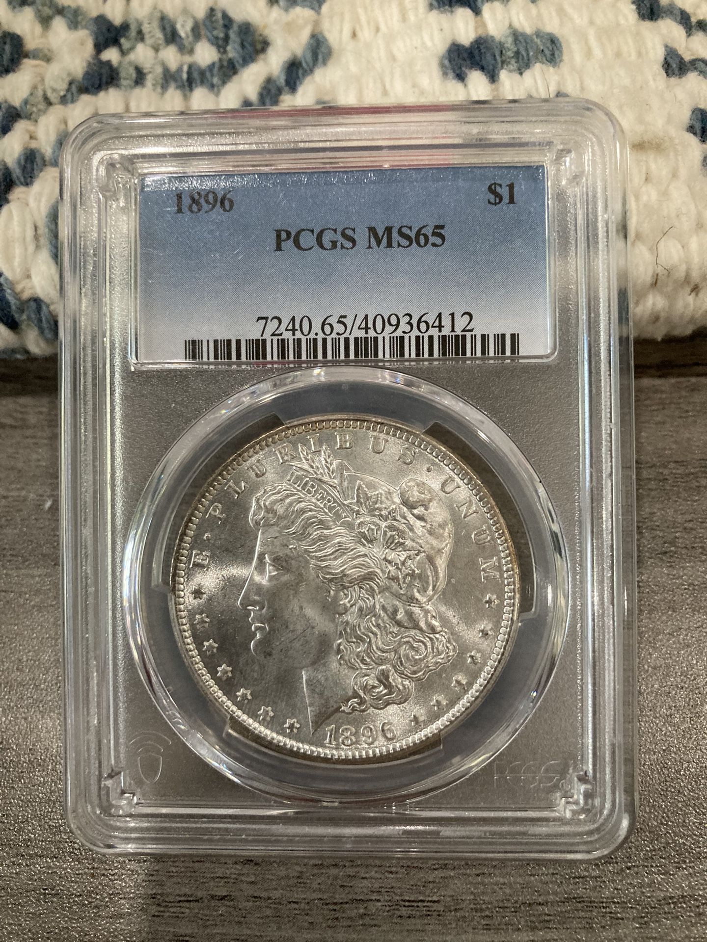 1896 Morgan Silver Dollar Pcgs Ms65