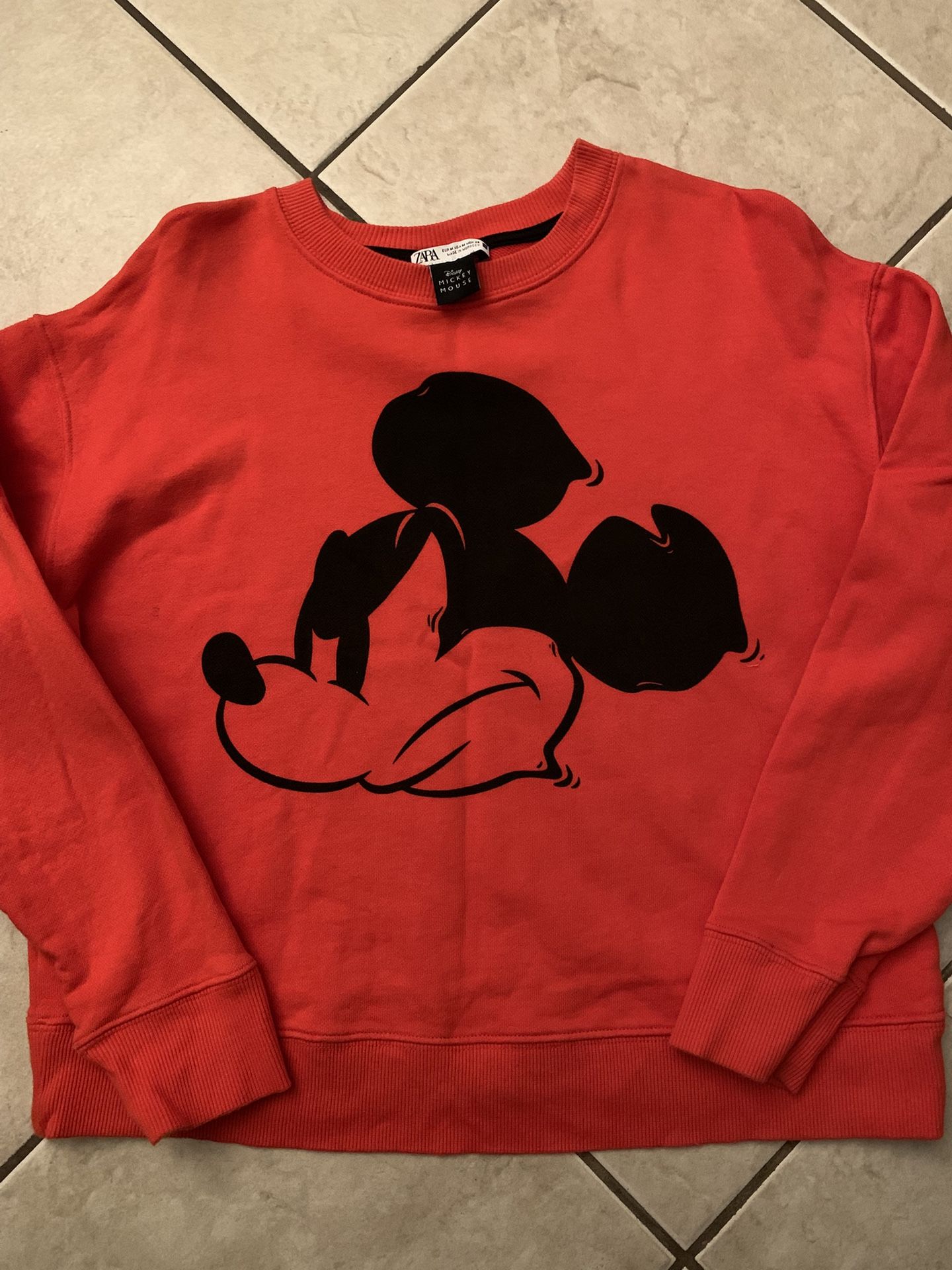 Disney Zara Mickey Mouse Sweatshirt Size Medium