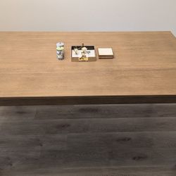 Brown Wood Rustic Table, Fits 6