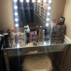 GQB Hollywood Vanity Mirror w/ Lights (Dimmable + 3 Color Modes) Like New